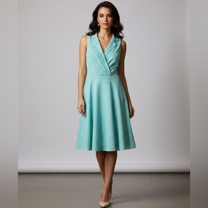 Evan Picone mint lace, sleeveless midi dress fairycore Size 10